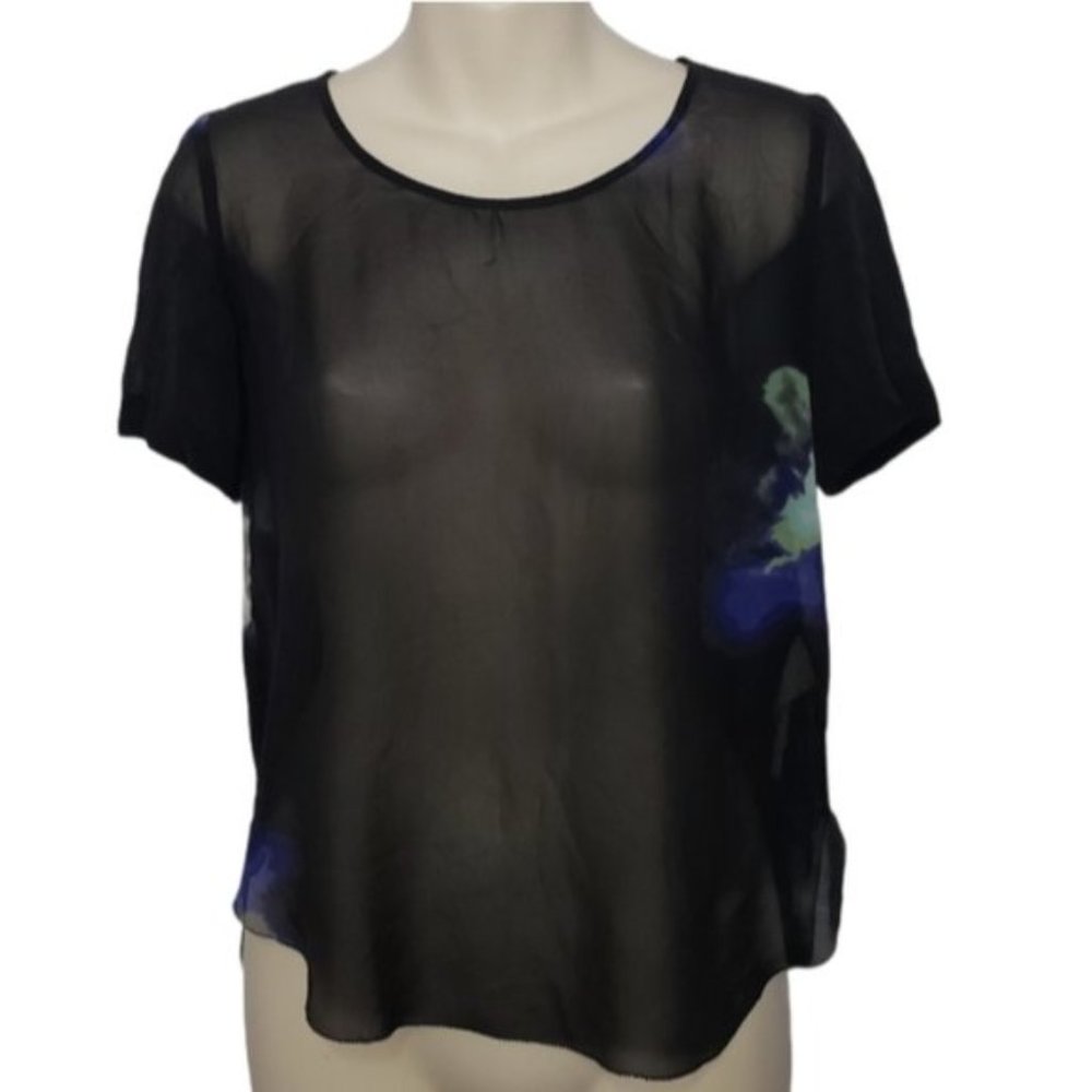 ARITZIA WILFRED 100% silk see through blouse XS